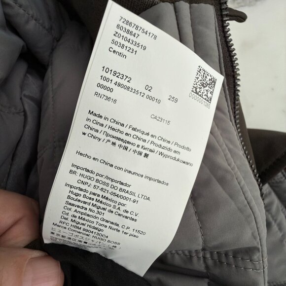 Hugo Boss Men's Dark Green Centin Cotton Quilted Parka, Sizes 40, 38 - Picture 15 of 16